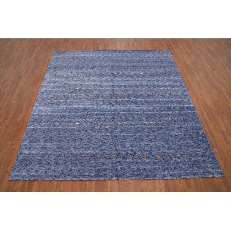 Tapis carré en laine fait à la main de style Gabbeh 8 x 8