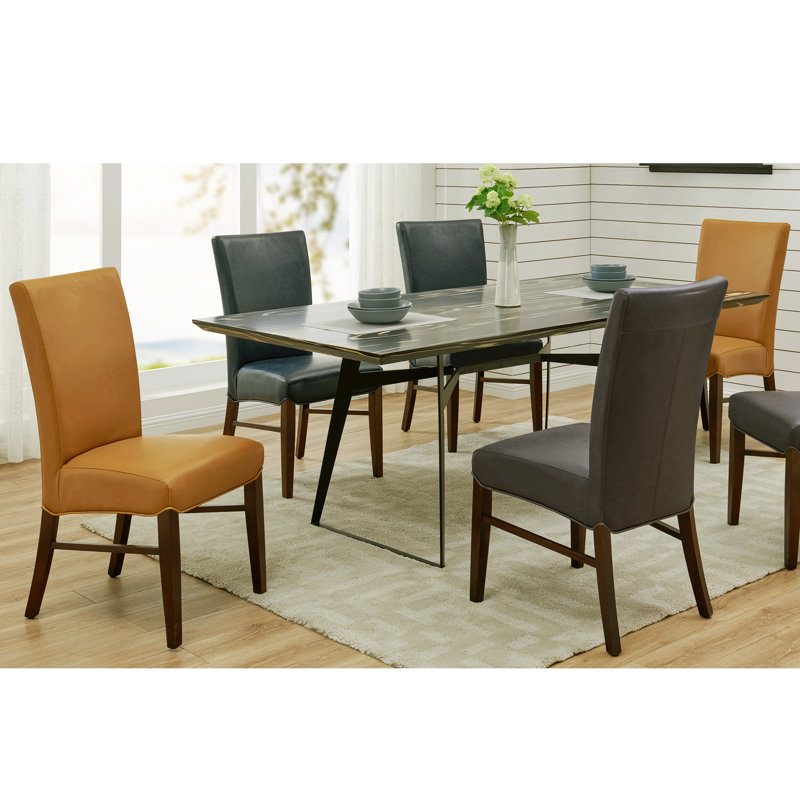 Liliana 19.5'' H Upholstered Dining Parsons Chair, Vintage Caramel