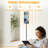  68.5" Standing Floor Lamp Alcohol ink colors Abstract multicolored Dimmable Metal Pole Lamp with Linen Lampshade LED Bulb Included