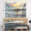 Eaux bleues colorées seascape à coucher de soleil tapisserie-28486859