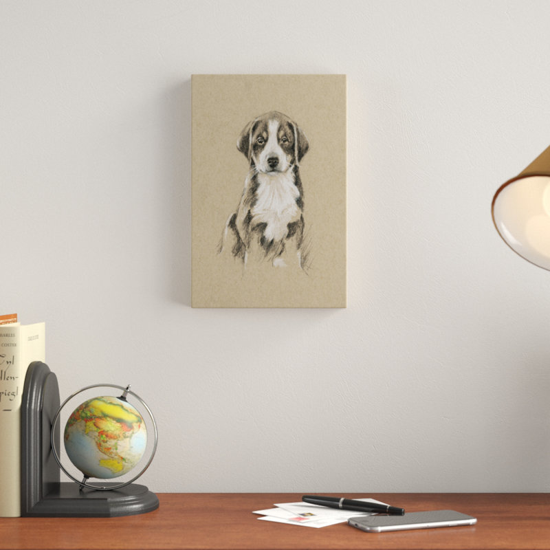 «Breed Sketches II», peinture sur toile, H 12 po x l 8 po