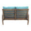 Ensemble de patio complet en teck avec coussins sunbrella avalon motion casual