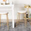 Tabouret de comptoir Baxton Studio Jessa - Tabouret rustique sans dossier avec structure en métal forgé à la main et repose-pieds intégré pour îlot de cuisine ou salon