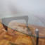 Table basse en verre Muskoka avec base en noyer 43-117189524