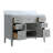 Fully Assembled 48''  Grey Freestanding Single Sink Bathroom Vanity With Solid Wood Construction And Engineered Marble Top