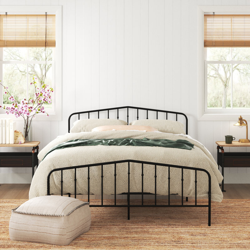 Lit plateforme Bashaw, Simple, Noir