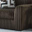 Fauteuil surdimensionné et demi Roundenne Furniture Solenne avec revêtement en velours côtelé géant, coussin réversible et coussin décoratif, chocolat-1022998690