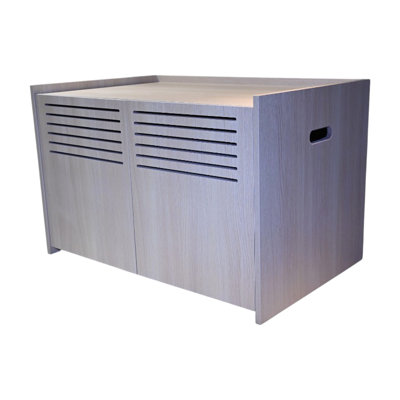 Hidden Cat Litter Box With Built - In Scratching Pad, 33.62" Length, 21.11" Width, 21" Height, 45.87 Lbs, Particle Board + , Long Lasting Modern Wooden House For Activity Pad And Box, X 21", Beige