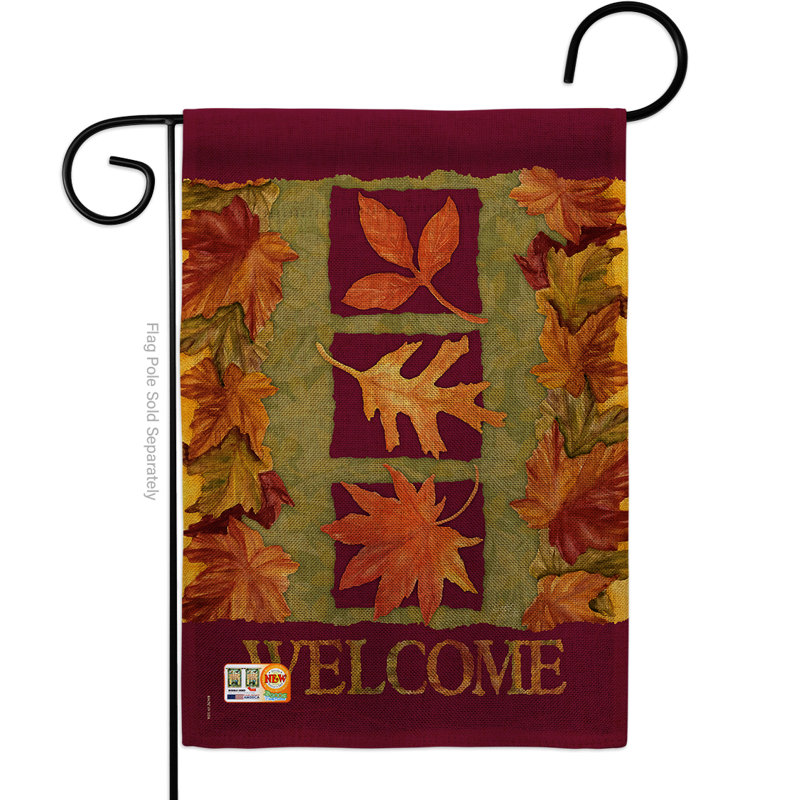Les chutes d’automne sont en polyester de 2 côtés 19 x 13 po drapeau de jardin