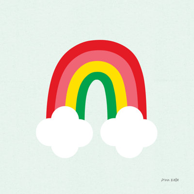 «Bright Rainbow I» par Ann Kelle, impression sur toile tendue