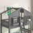House Bunk Bed With Roof , Window, Window  Box, Door , With Safety Guardrails And Ladder-198092536