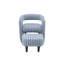 Fauteuil d'appoint courbé compact avec repose-pieds assorti