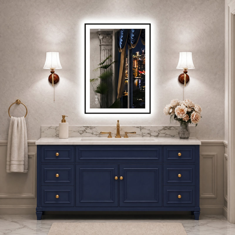Miroir de salle de bain Lunara, 32 po x 24 po
