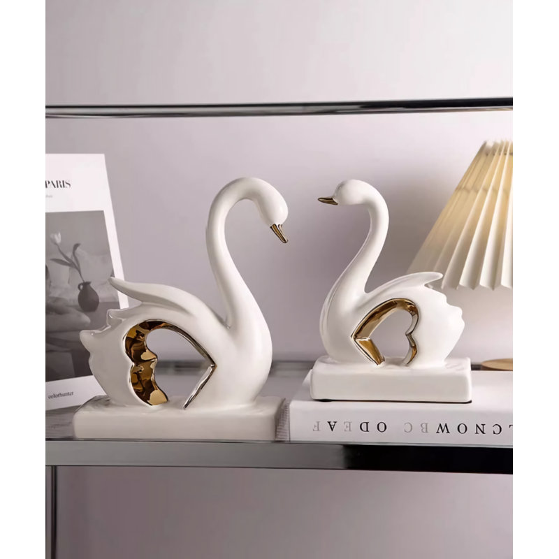 Deemah, objet décoratif, Blanc / doré