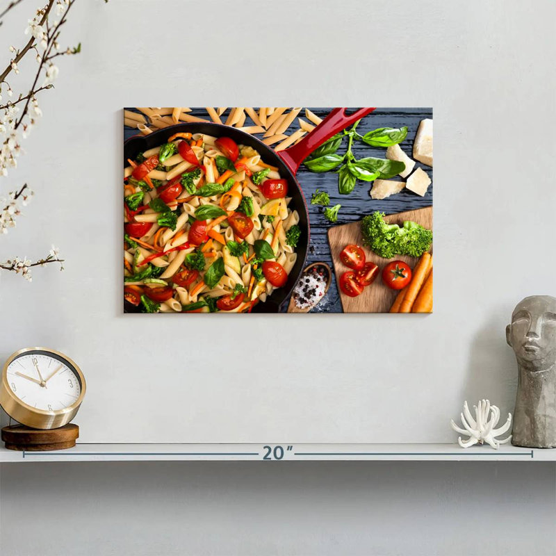 Yarlin Spring Vegetables Pasta, 8" H x 12" W