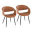 Chaises rembourrées Clarissa avec pieds fuselés en métal-1947530943-1967551342