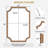 Laritha Bathroom/Vanity Mirror with Wood Frame-316077311-296611955