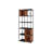 Vale 5-Shelf Display Bookcase with Cross Metal Frame-821086787