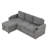 L-Shaped Convertible With Hidden Storage, Cup Holders, Ports, Gray Upholstery Sectional Ample Storage Space, Chenille For Home-2122214834
