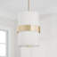 2 - Light Gold Shaded Pendant