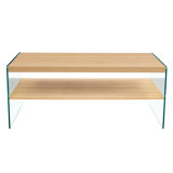 Double Layered Rectangular Coffee Table.The Board Is Made Of MDF With Wooden Stickers, With Transparent Tempered Glass On Both Side.Suitable For Various Occasions.W1512P284917