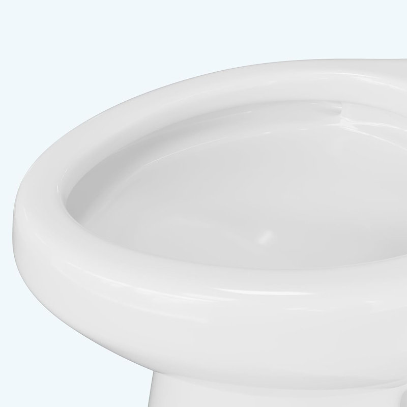 Toilette allongée deux pièces de 21 po de hauteur confortable, siège surélevé, fabrication en céramique, chasse d'eau latérale, couvercle non inclus