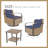 3-Pieces 2-Person Patio Swivel Wicker Seating Group with Cushions-1695258760