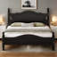 Lit plateforme de style rétro avec support en lattes de bois-812895408
