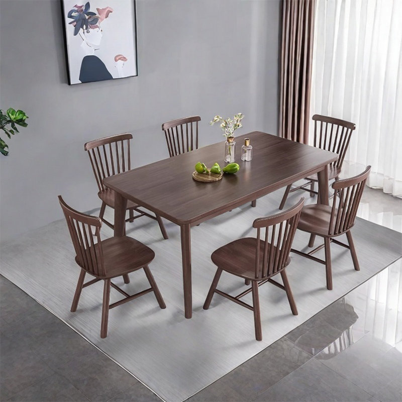 Vintage solid wood dining table sets, 29.52"H x 59.05"L x 31.49"W