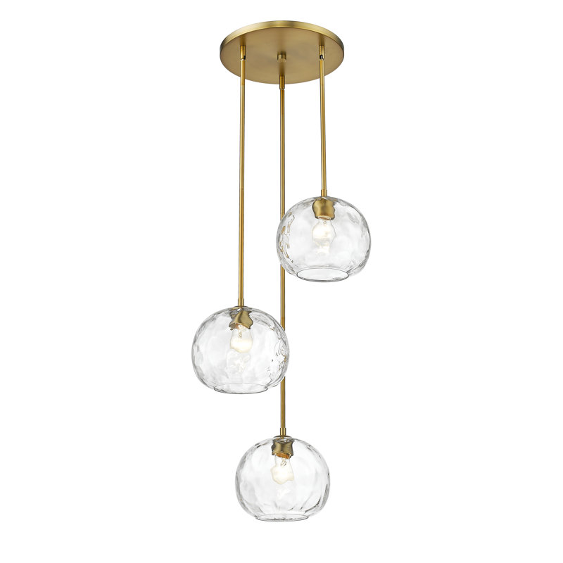 Halton 3 - Light Cluster Pendant, Olde Brass