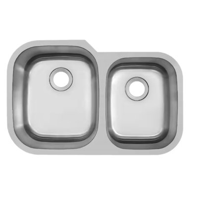 Stainless Steel 60/40 Double-Bowl Kitchen Sink