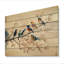 Multicolore oiseaux sur fleurs de prunier - Art mural en bois animaux - Bois de pin naturel-88027034