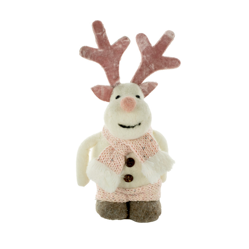 Figurine de table de renne avec écharpe