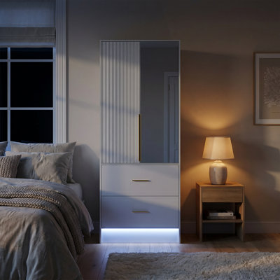 2 Door Manufactured Wood Wardrobe