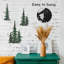 Décoration murale pin en métal - noir - extérieur et intérieur rustique, forêt, forêt