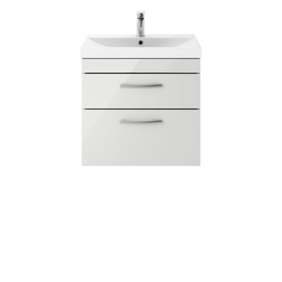 610mm Single Bathroom Vanity with Integrated Ceramic Basin