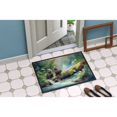 River Otters at Play Doormat