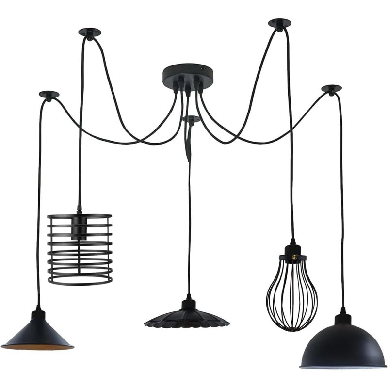 5 - Light Black Novelty Pendant