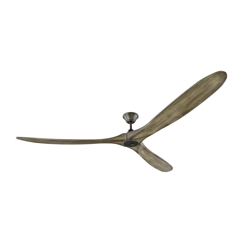 Obsidian Ceiling Fan, Aged Pewter with Light Grey Weathered Oak Blades, 88 inches