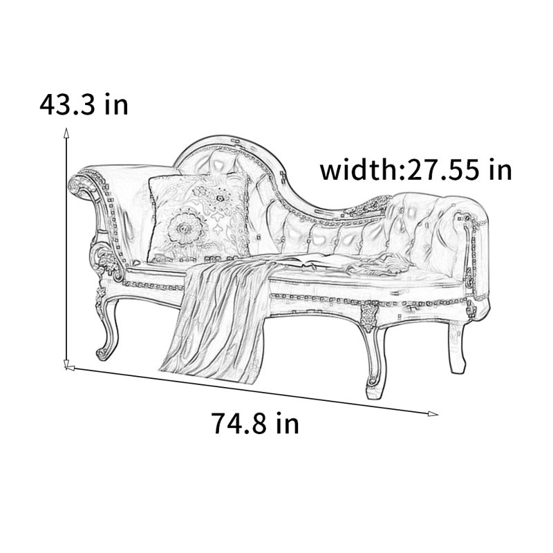Chaise sélectionnée en chêne sculpté, Orienté à gauche (vu de face)