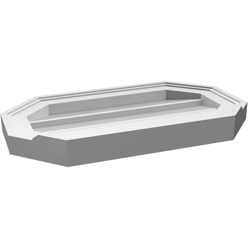 Évent horizontal gondole allongé en surface octogonal Signature, H 12 po x l 20 po x P 2 po