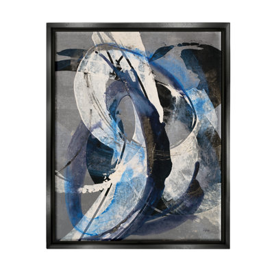 «Aquatic Thema Fluid Abstraction White Blue Paint Swirls», art mural par K. Nari