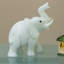 Alexandre Costa Royal White Elephant Calcite Statue