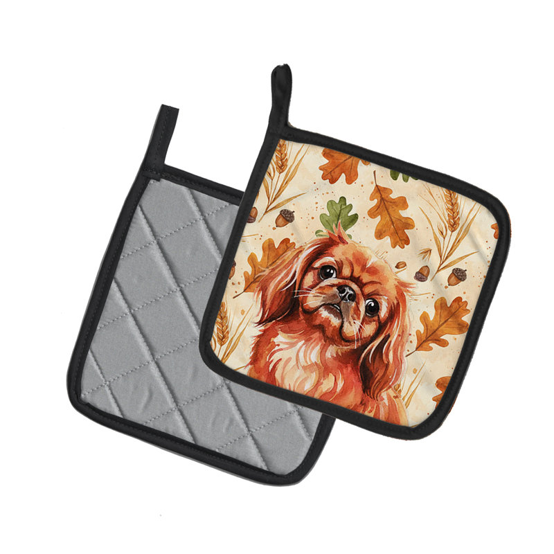 Paire de supports à casseroles Red Pekingese Heirloom