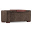 Repose-pieds de rangement rectangulaire avec plateau à plateau relevable en tissu de polyester l 42 po Bretton