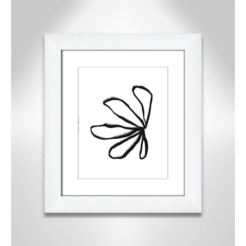 «Line Dessin Collection Petals» encadré sur papier par Leah Straatsma, reproduction, H 16,5 po x l 14,5 po x P 1,25 po