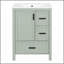 Meuble-lavabo moderne de 24 pouces avec lavabo en céramique, porte à fermeture en douceur et nombreuses solutions de rangement-129488793