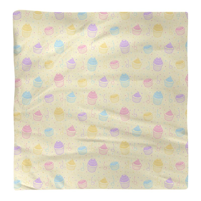 Polyester Abstract Square Napkin, Yellow Multicolor, Polyester Twill, 0.1" H x 10" W x 10" D