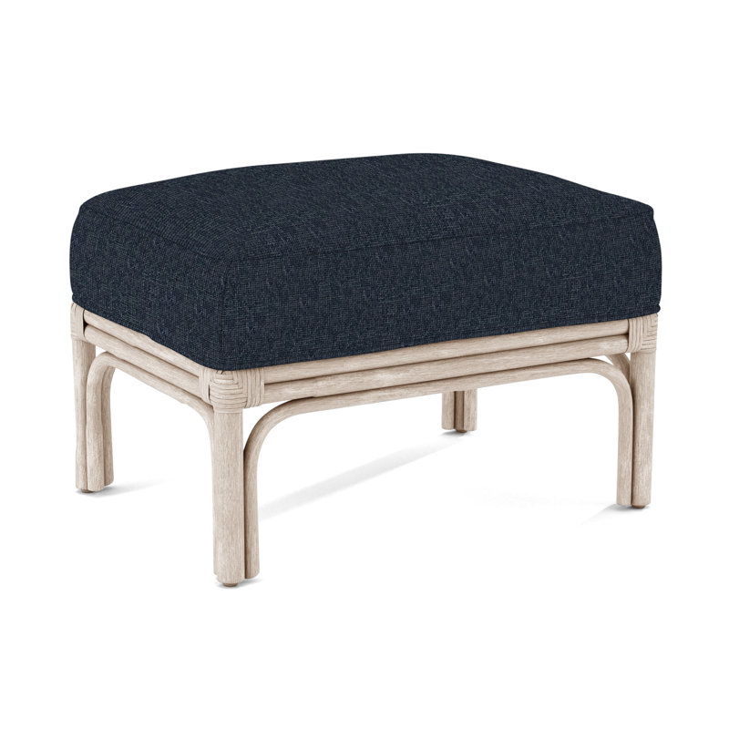 Boca Ottoman, Brown Geometric, 0456-33, Bisque