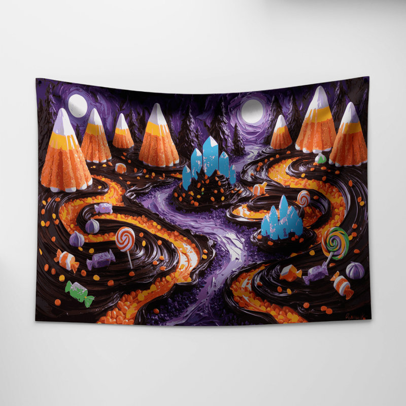 Tapisserie murale Desserts Halloween candy, 51 po x 60 po